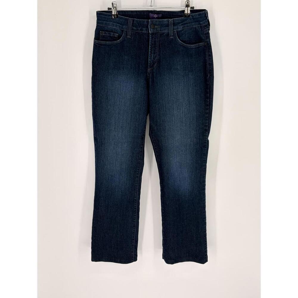 NYDJ Embroidered Bootcut Jeans Size 8 Stretch Denim